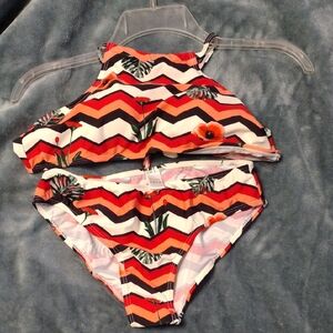 Kids Zigzag Patterned Swim Set